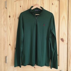 Polo Ralph Lauren 1/4 Zip Mock Neck Pullover Performance Jersey Material
